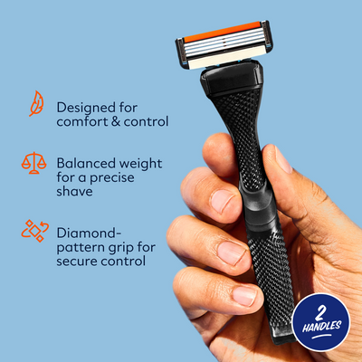 Diamond Grip Handle Black 2 pack