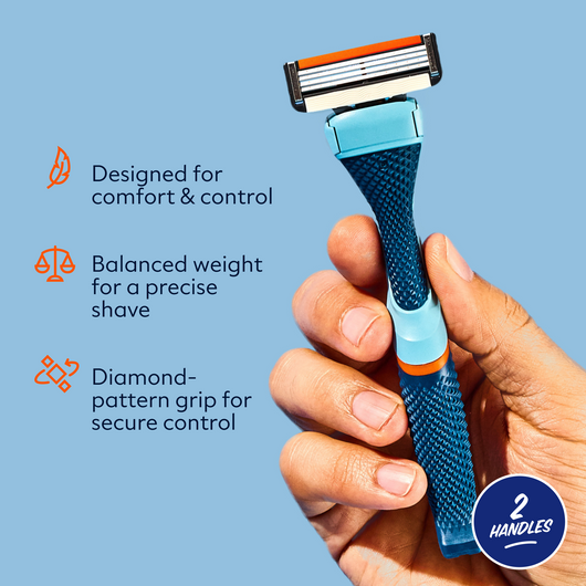 Diamond Grip Handle Blue 2 pack