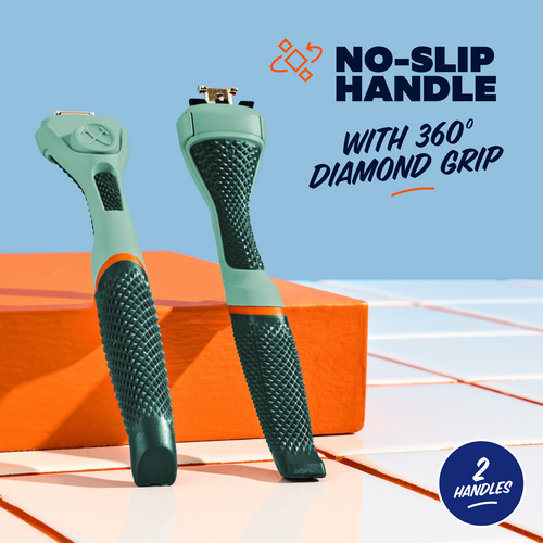Diamond Grip Handle Green 2 pack